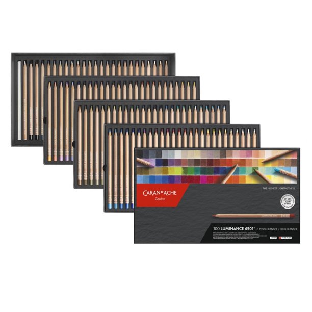Lápices de colores Caran d'Ache Luminance 6901 caja de 100