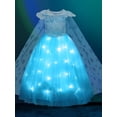 thumbnail image 2 of Girls' Role-Playing LED Light Princess Dress, Fairy Cape Costume, Holiday Party Ball Gown (Batteries Not Included), 2 of 4