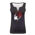 thumbnail image 3 of SCSAlgin Women's Canada Independence Day Maple Leaf Partial Print V-Neck Sleeveless Top T-Shirt, 3 of 4
