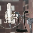 thumbnail image 2 of 1pc TRS To TRRS Microphone Cable 3.5mm Male To Male Right Angle Adapter Cable, 2 of 8