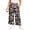 Black Palm Leaf, variant on Women's Plus Size Wide Leg Pants Lightweight Casual High Waist Side Slit Flowy Lounge Trouser With Pockets XL-5XL