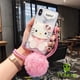 thumbnail image 1 of Compatible Con iPhone 14 13 Mini 12 11 Pro 7 8 6 6s 5 5s Plus X XS Max XR SE 2020 2022 3D KT Cat Mirror Funda De TPU Suave Con Colgante Cordón Largo, 1 of 3