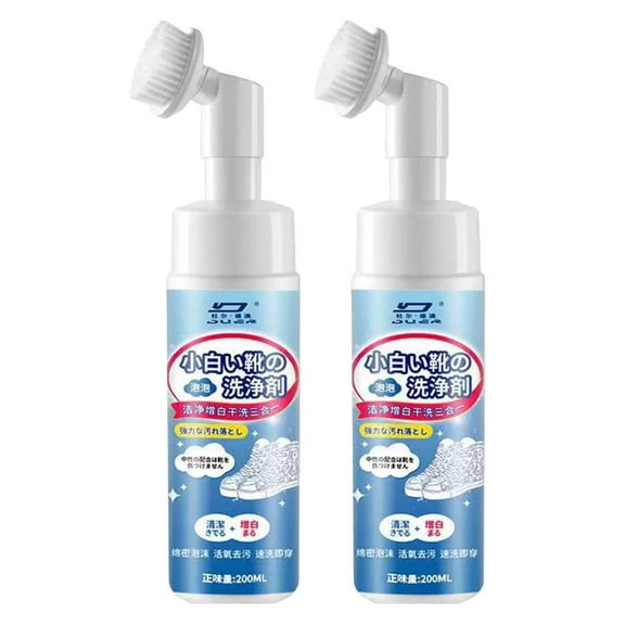 1/2pcs Shoes Cleaning Agent, Shoe Whitener, Stain Remover,Cleaner Brush Set