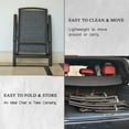 thumbnail image 5 of Domi Folding Patio Chairs Set of 2, Aluminium Frame Reclining Sling Lawn Chairs with Adjustable High Backrest, Patio Dining Chairs for Outdoor, Camping,Porch,Balcony (Double-Layered Textilene Fabric), 5 of 7