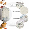 thumbnail image 6 of Shower Curtains for Bathroom-72"x84",Thanksgiving Autumn Blue Pumpkin Waterproof Bath Curtain Grommet Shower Curtain Set, 6 of 7