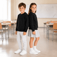 thumbnail image 2 of ClassExceed Toddler Sweatshirt, Boys & Girls Fleece Crewneck Pullover, Unisex School Uniform, Black, 4T, 2 of 8