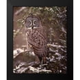 thumbnail image 2 of PHBurchett 15x18 Black Modern Framed Museum Art Print Titled - Owl in the Snow I, 2 of 5