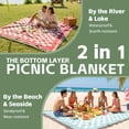 thumbnail image 3 of 2 in 1 Extra Large Boho Beach Blanket Towel Picnic Camp Mat Family Beach Trip Essentials Summer Vacation Must Have Travel Accessories Lake Day Necessities Stuff Thing Need Gear Gift Item Gadget 2026, 3 of 6