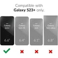 thumbnail image 2 of 2 in 1 Bundle Designed for Samsung Galaxy S23 Plus Heavy Duty Case with 1 Clear Tempered Glass, Triple Layer Protection Shockproof Dropproof Dustproof Cover for Samsung Galaxy S23 Plus, Black, 2 of 6