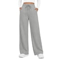 thumbnail image 2 of Fantaslook Womens Wide Leg Sweatpants High Waisted Baggy Pants Fashion Drawstring Athletic Sweatpants with Pockets, 2 of 11