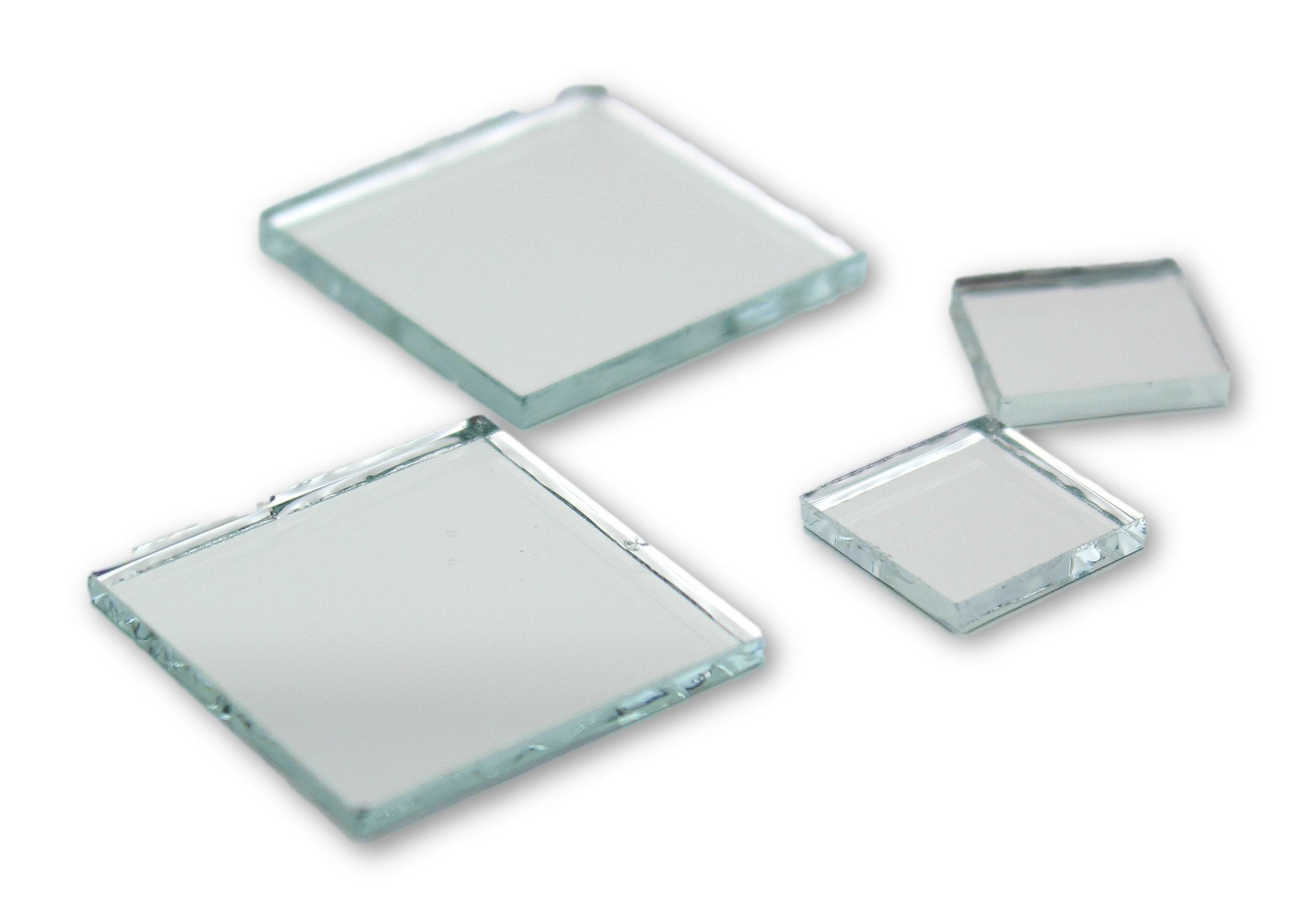 Small Mini Square & Round Craft Mirrors Assorted Sizes Mirror Mosaic Tiles 1/2-1 inch 100 Pieces, Size: 0.5 & 1