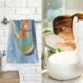 thumbnail image 7 of Yayeee 100% Cotton Hand Towels for Bathroom 16" x 28" Soft Absorbent Kitchen Towel, Art Goldfish, 7 of 7