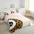 thumbnail image 3 of Feelyou Cartoon Billiards Full Size Comforter Sets, Leopard Cheetah Print Bedding Comforter Set, Boys Girls Preppy Bedding Sets, Microfiber Room Decorative, 3pcs, 3 of 8