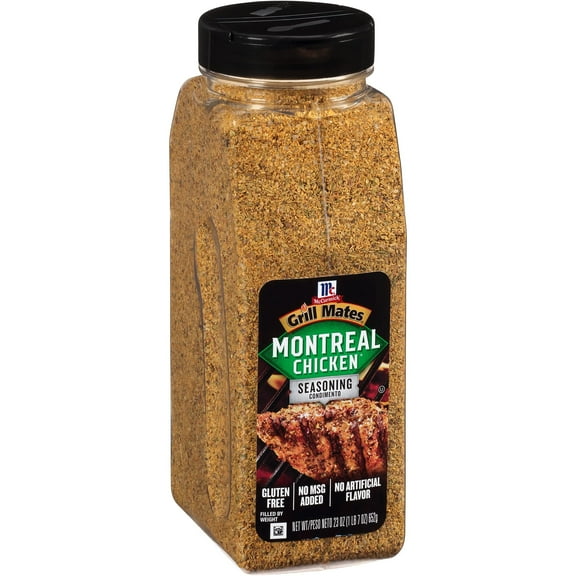 McCormick Grill Mates Montreal Chicken Seasoning, SMR23 oz - 23 Ounce Container of Montreal Chicken Seasoning with Blend of Garlic, Onion, Black and Red Pepper and Paprika for Meats and Seafood