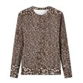 thumbnail image 5 of Pompotops Hauts Amples à Col Rond pour Femmes, T-Shirts Imprimés Décontractés à Manches Longues en Solde, 5 of 5