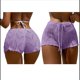 thumbnail image 3 of Traje de Baño Bikini de Punto con Cintura Alta y Aberturas para Mujer. Púrpura L, 3 of 7
