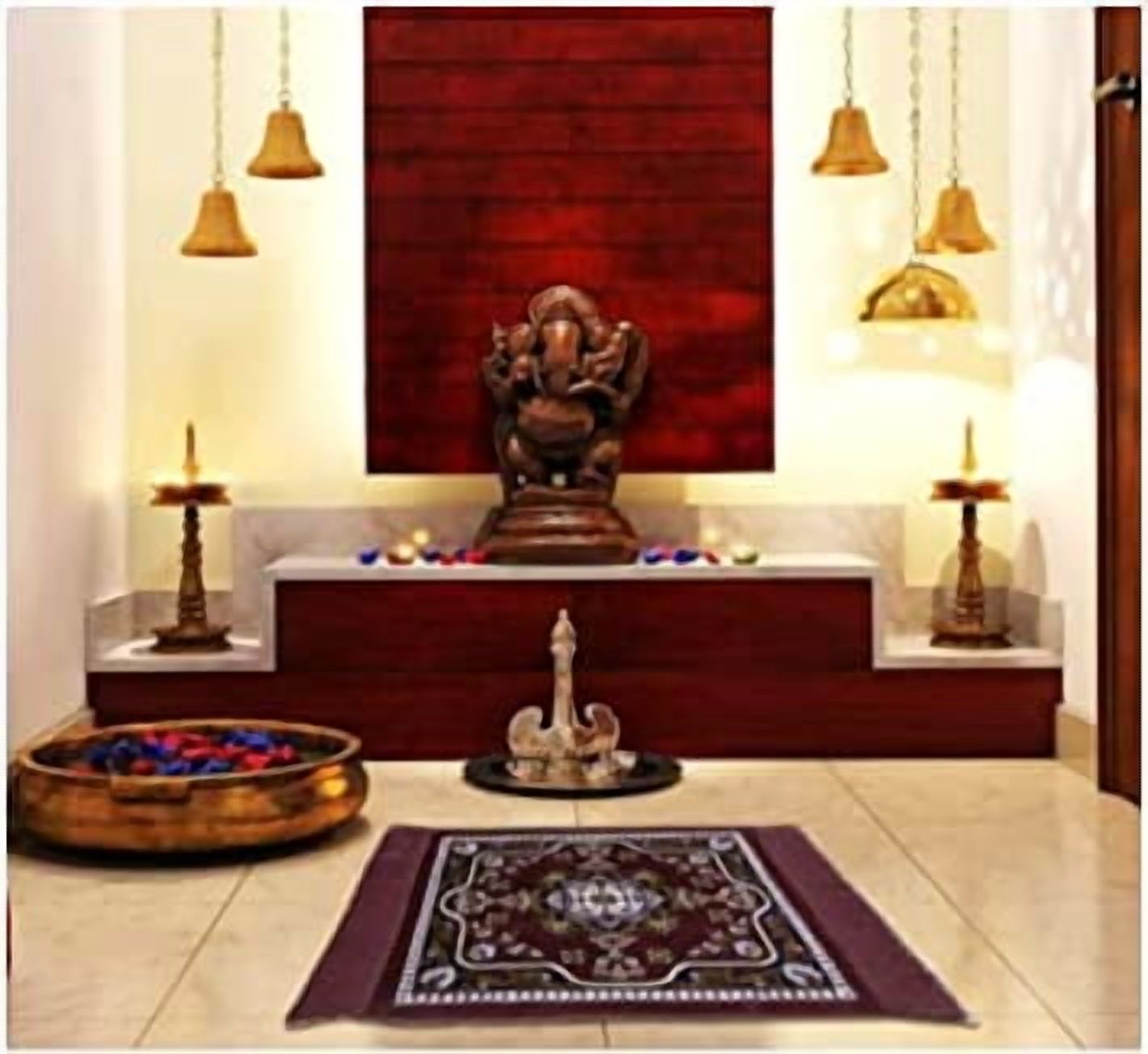 Velvet Comfortable Brown Multi-Purpose Meditation Mat/Rug (Approx. 60 x 60 Cm, 24 x 24 Inch), Religious Spiritual Items, Home Aasan/Yoga/Meditation, Hindu/Yoga/Meditation
