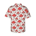 thumbnail image 3 of Picia Amanita Red Mushroom Gentle Cotton Regular Fit Short Sleeve Casual Hawaiian Shirt for Men-Large, 3 of 9