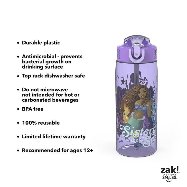 Zak Designs The Little Mermaid Live 25 ounce Reusable Plastic