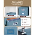 thumbnail image 2 of Organizador de archivos Oterri con tapa, caja de almacenamiento azul oscuro, 2 of 7