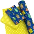 thumbnail image 3 of 30 Inch Reversible Birthday Wrapping Paper - 30 X 100 Feet Roll Blue Happy For Party  Shower And More Occasions, 3 of 6