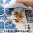thumbnail image 6 of 2x5 Washable Hallway Runner Rug: Indoor Farmhouse Entryway Kitchen Rugs Oriental Thin Non-slip Water Resisitant Carpet For Bathroom Laudry Ultra Soft Floor Mat Living Room Bedroom(2x5 Blue), 6 of 6