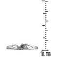 thumbnail image 3 of SZUL Women's .05 Carat Blue Diamond Promise ring in 10K White Gold, 3 of 4