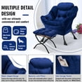thumbnail image 4 of Avocahom Lazy Chair with Ottoman,Thick Padded Modern Accent Armchair,Upholstered Leisure Sofa Chair with armrest,Reading chair with Footstool for bedroom,living room, 4 of 8