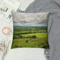thumbnail image 2 of Creowell Green Field Clouds Houses Fashion Style Dirt-Resistant Throw Pillow Covers for Couch Sofa Bed Living Room Bedroom Aesthetic Decorative Year-Round Pillow Case 1PC 12x12in, 2 of 5