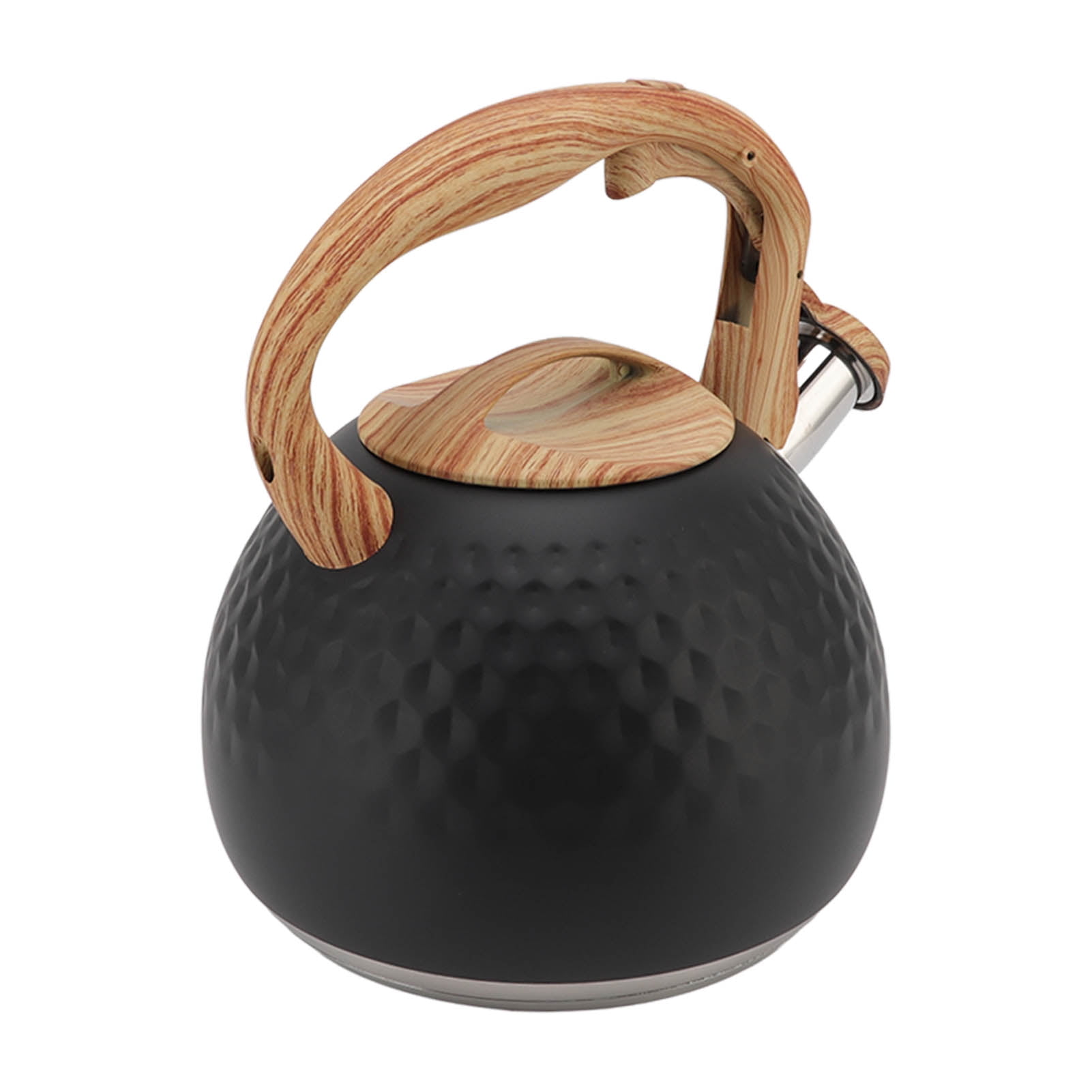 Stovetop Teapot 3L Easy To Whistling Tea Kettle For Home Black