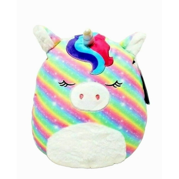 Squishmallows Official 7.5 inch Clarissa the Rainbow Unicorn With Bangs - Child's Ultra Soft Stuffed Plush Toy
