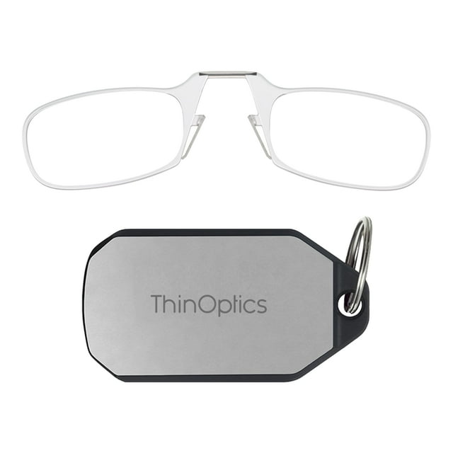 Funda de llavero ThinOptics para gafas de lectura, transparente, 1,5 x 44 mm