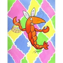 Carolines Treasures LD6167GF 11 x 15 in. Crawfish Easter Bunny Flag Garden Size