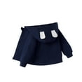 thumbnail image 2 of Spazoro Kids Girls Jackets, Fall Winter Zipper Long Sleeve Hooded Cotton Warm Coats for Child Girls Boys Navy Size 5 T, 2 of 7
