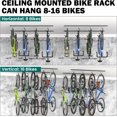 thumbnail image 5 of Ceiling Bike Storage Racks for Garage, Indoor Bike Storage Hanger with Adjustable Bike Hooks for 8 to 16 Bikes, 5 of 10