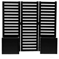 thumbnail image 2 of Freestanding 3-Panel Metal Privacy Screen with 4 Raised Self-Watering Planter Boxes – Outdoor Weatherproof Garden Divider and Slat Trellis for Patio, Deck, or Backyard, Rust-Resistant, 2 of 6