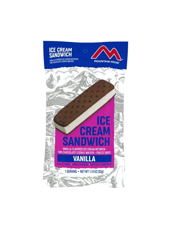 Mountain House Vanilla Ice Cream Sandwich, Freeze-Dried Camping & Backpacking Food