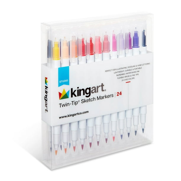 KINGART® Inkline™ Fine Line Art & Graphic Pens, Archival Black Japanese  Ink, Set of 6 Assorted Nibs