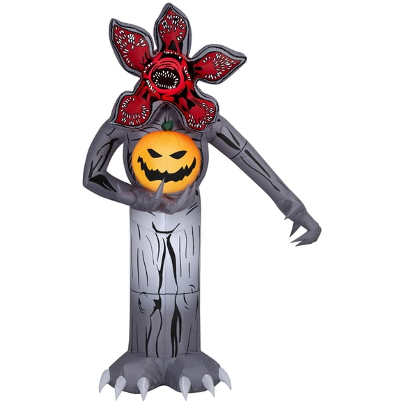 Demogorgon inflable de Halloween con diseño de gemelo con linterna Jack O', 2,1 m
