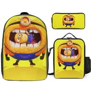 XORBWVI Despicable Me Kids 3Pcs Backpacks Sets School Bag with Lunch Bag And Pencil Case for Boys Girls