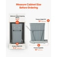 thumbnail image 5 of 2-in-1 Under Cabinet Garbage Can, 35QT Pullout Recycling and Trash Bin with Soft-Close Hinges, 5 of 11
