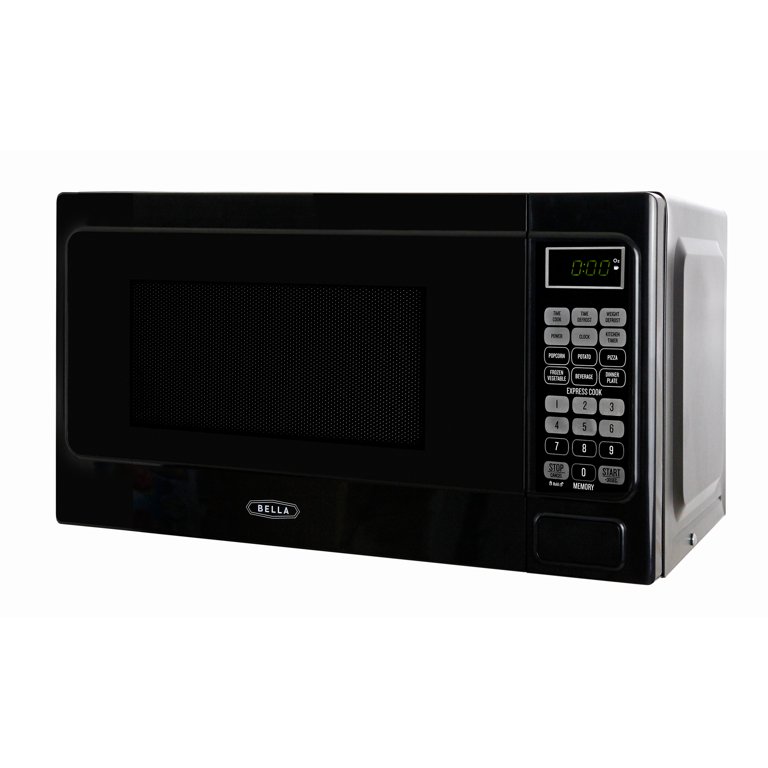 SMETA Small Microwave Countertop Microwave Oven Mini Compact 07 Cu Ft700W for RV Dorm, 10 Power Levels, Black Smallest Portable