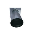 thumbnail image 4 of 5 Inch Wall Vent Cap - Painted White Steel with Damper & Screen - Heavy Duty Hooded Metal Caps for Exterior Side Wall Exhaust - Spring Loaded Backdraft Damper by Vent Works, 4 of 7