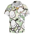 thumbnail image 3 of Pochacco Men's Hawaiian Shirts Short Sleeve Button Down Casual Shirts Summer Tropical Aloha Beach Shirts, 3 of 7