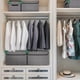 thumbnail image 4 of Large 22 Quart Linen Fabric Foldable Storage Bin Cube Organizer Basket with Flip-Top Lid & Handles, Clothes Blanket Box for Home, Office, Closet, Gray, 4 of 5