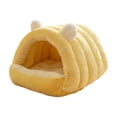 thumbnail image 2 of Nebwoak Cat Cave Bed for Cats and Small Dogs, Enclosed Plush Donut Pet Bed for Winter, Washable & Foldable Soft Round Bed with Removable Cushion, Grey or Cream, 2 of 6