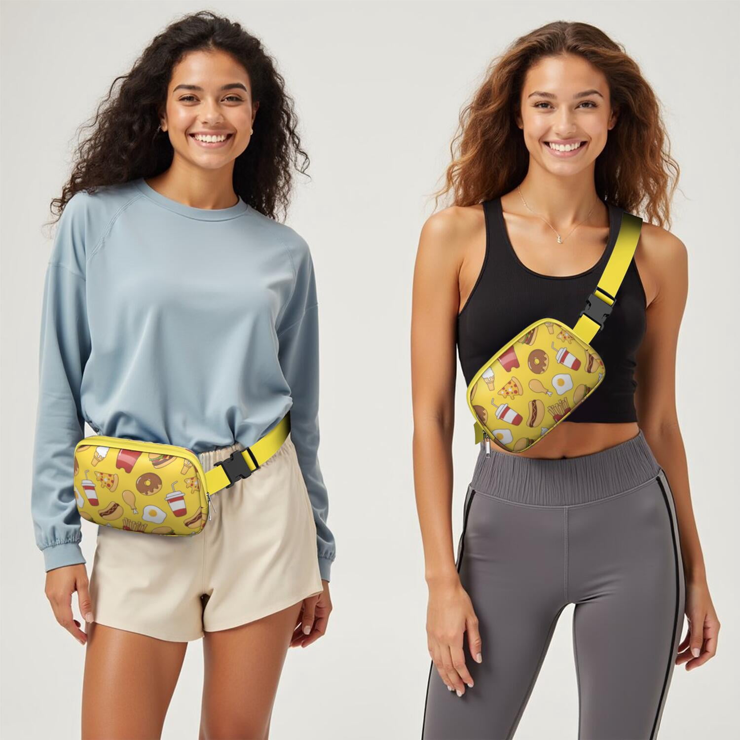 Funny Egg & Chick Belt Bag – Adorable Breakfast Fanny Pack  display picture 2