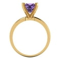 thumbnail image 4 of 1.5 ct Princess Cut Simulated Alexandrite Solitaire 18K Yellow Gold Womens Engagement Ring, 4 of 5