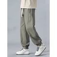 thumbnail image 5 of Embroidery Casual Pants Men Jogging Sweatpants Wide Leg Harem Long Trousers Korean 2024, 5 of 5