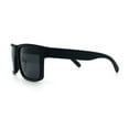 thumbnail image 6 of Mens Iconic Horn Rim Oversized Rectangle Urban Plastic Sunglasses Matte Black - Black, 6 of 8